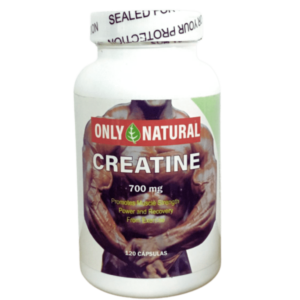 Creatina 700mg en cápsulas para mejorar el rendimiento físico y el desarrollo muscular. Aumenta la energía durante entrenamientos intensos.