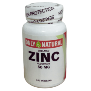 Frasco de Zinc 50 mg – Suplemento mineral para fortalecer el sistema inmunológico, la piel, el cabello y las uñas