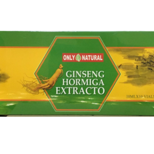 El Ginseng Hormiga, científicamente conocido como Polyrhachis vicina Roger, es una especie de hormiga que ha sido utilizada en la medicina tradicional china y en otras culturas asiáticas por sus propiedades tónicas y adaptógenas, similares a las del ginseng botánico. El producto Ginseng Hormiga Extracto 10ml x 10 Viales de Only Natural se presenta en una forma concentrada para potenciar sus efectos.