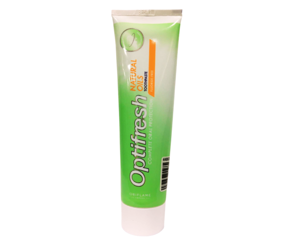 La pasta de dientes Optifresh Pro White sin flúor de Oriflame, también conocida como Optifresh, ofrece una serie de beneficios para la salud bucal, especialmente para quienes buscan una alternativa sin flúor Beneficios: -Restauración de la blancura natural -Aliento fresco duradero -Salud bucal completa -Suavidad para encías y dientes sensibles -Sensación de limpieza profunda -Fórmula biodegradable -Libre de flúor