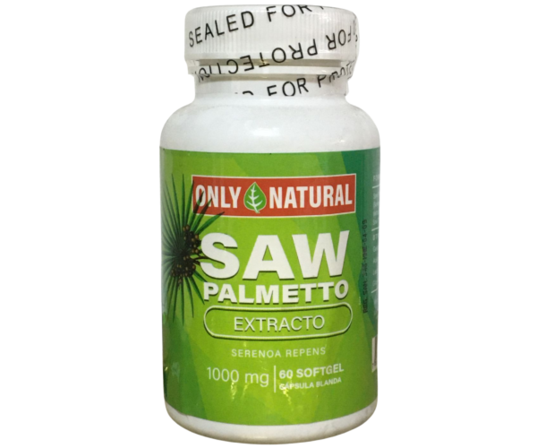 El Saw Palmetto, también conocido como palma enana americana, es una planta cuyas bayas se han utilizado tradicionalmente por sus propiedades medicinales, especialmente en la salud masculina. Un suplemento de Saw Palmetto de 1000 mg de Only Natural se enfoca principalmente en apoyar la salud de la próstata y el cabello.