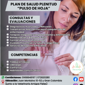 Servicios Incluidos: Consultas y Terapias con mayor frecuencia (ej. 1 consulta y 1 terapia al mes). Chequeo Anual Integral (con panel de exámenes completo). Cobertura parcial para un set de exámenes de diagnóstico (ej. 1 ecografía al año). Máximos descuentos (ej. 40%) en servicios adicionales. Mejores descuentos (ej. 30%) en farmacia natural. Inclusión de servicios de valor agregado como prioridad en agendamiento o acceso a talleres de bienestar.