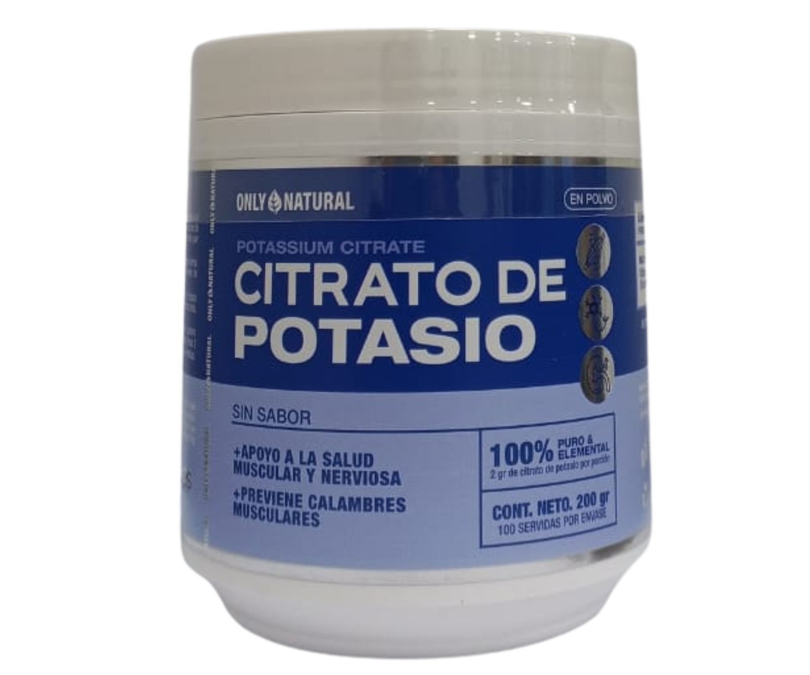 💪 Beneficios Clave del Citrato de Potasio El citrato de potasio es conocido por varios beneficios importantes para la salud, que incluyen: Salud Cardiovascular y Regulación de la Presión Arterial: Ayuda a regular la presión arterial al contrarrestar los efectos del sodio (sal). Contribuye a un ritmo cardíaco y función del corazón normales. Función Muscular y Nerviosa: Es fundamental para la contracción muscular (incluyendo el músculo cardíaco) y la transmisión nerviosa. Puede ayudar a prevenir calambres musculares.